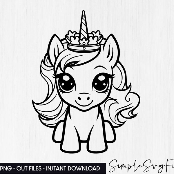 Cute Unicorn svg png, Unicorn birthday Princess svg, unicorn svg for cricut, unicorn svg files for Cricut, CNC and Silhouette machines.