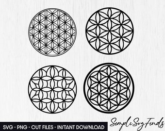 Flower of Life svg & png, geometry germ of life clipart shirt vector laser cut file for cricut and silhouette