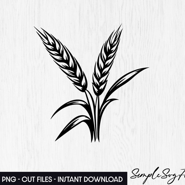 Wheat svg png - Wheat Grass Farm Crops Agriculture Field Silhouette Clipart Cut File, Instant Download, Commercial Use, svg png