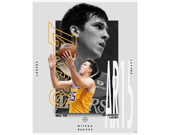 Lakers Austin Reaves 'AR15' matte poster