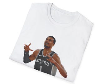 Victor Wembanyama WCF-shirt met print | Shirt NBA-play-offs Wemby | Streetwear T-shirt basketbal San Antonio | Vintage sport-T-shirt