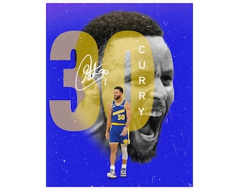 Steph Curry '30' verticale matte poster