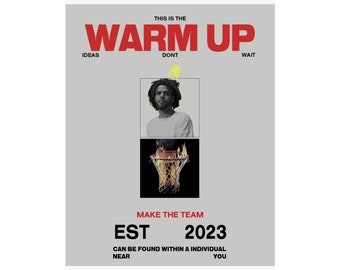 J. Cole 'Warm Up' matte verticale poster