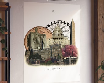 Washington D.C. Matte verticale poster