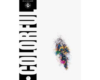 Verticale 'kleurrijke' matte poster
