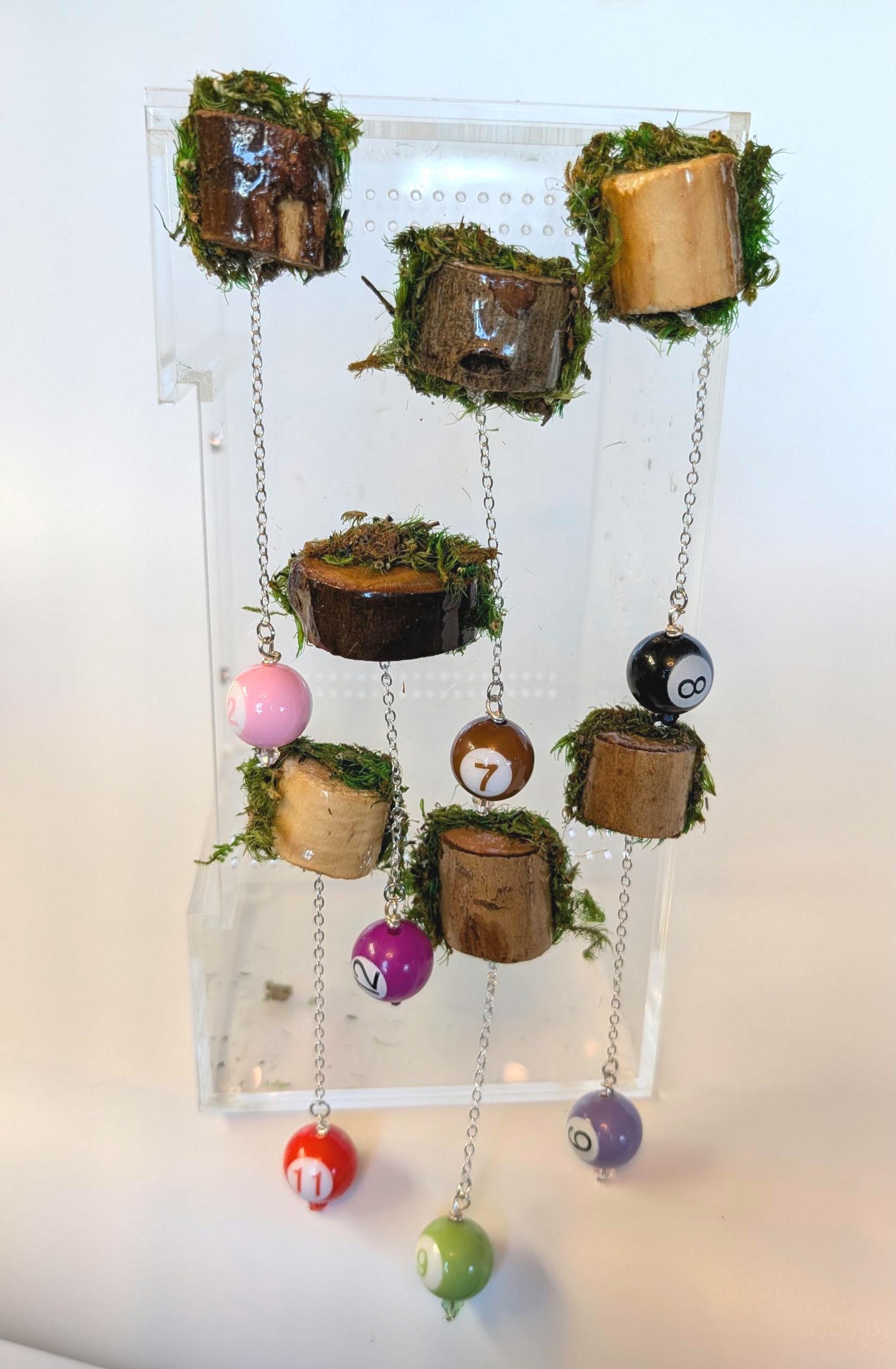 Jumping Spider Billiards Perch - Pool Ball Chandelier - Spider Home Decor - Spider Stuff Co
