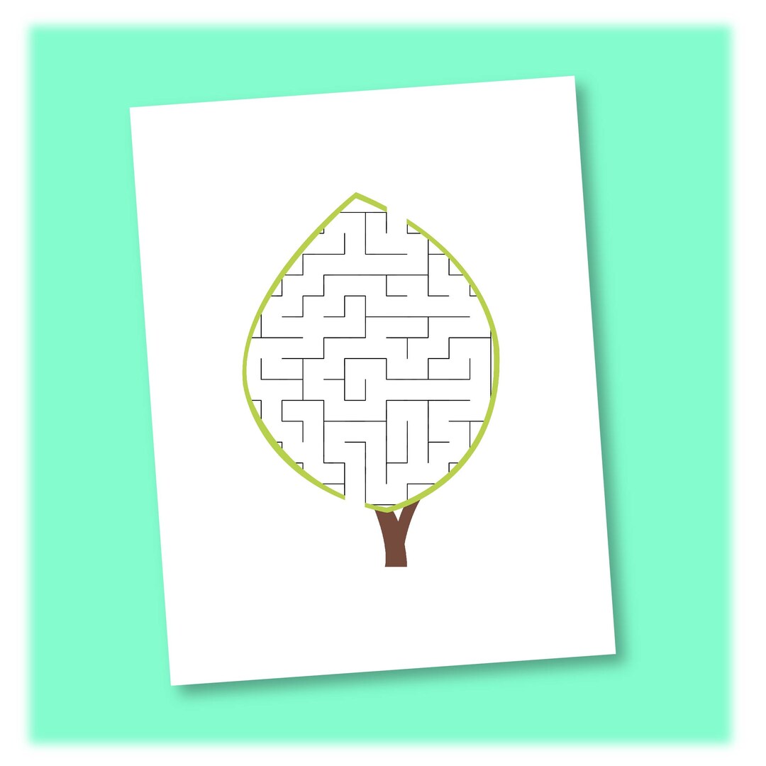 Pearl Paint Printable Tree Maze Activity for Kids Homeschool - Etsy