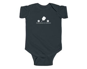 Pickleball Baby Bodysuit | Pickleballer In Training, Pickleball Baby Shower Gift, Pickleball Parents, Pickleball Mom, Pickleball Dad