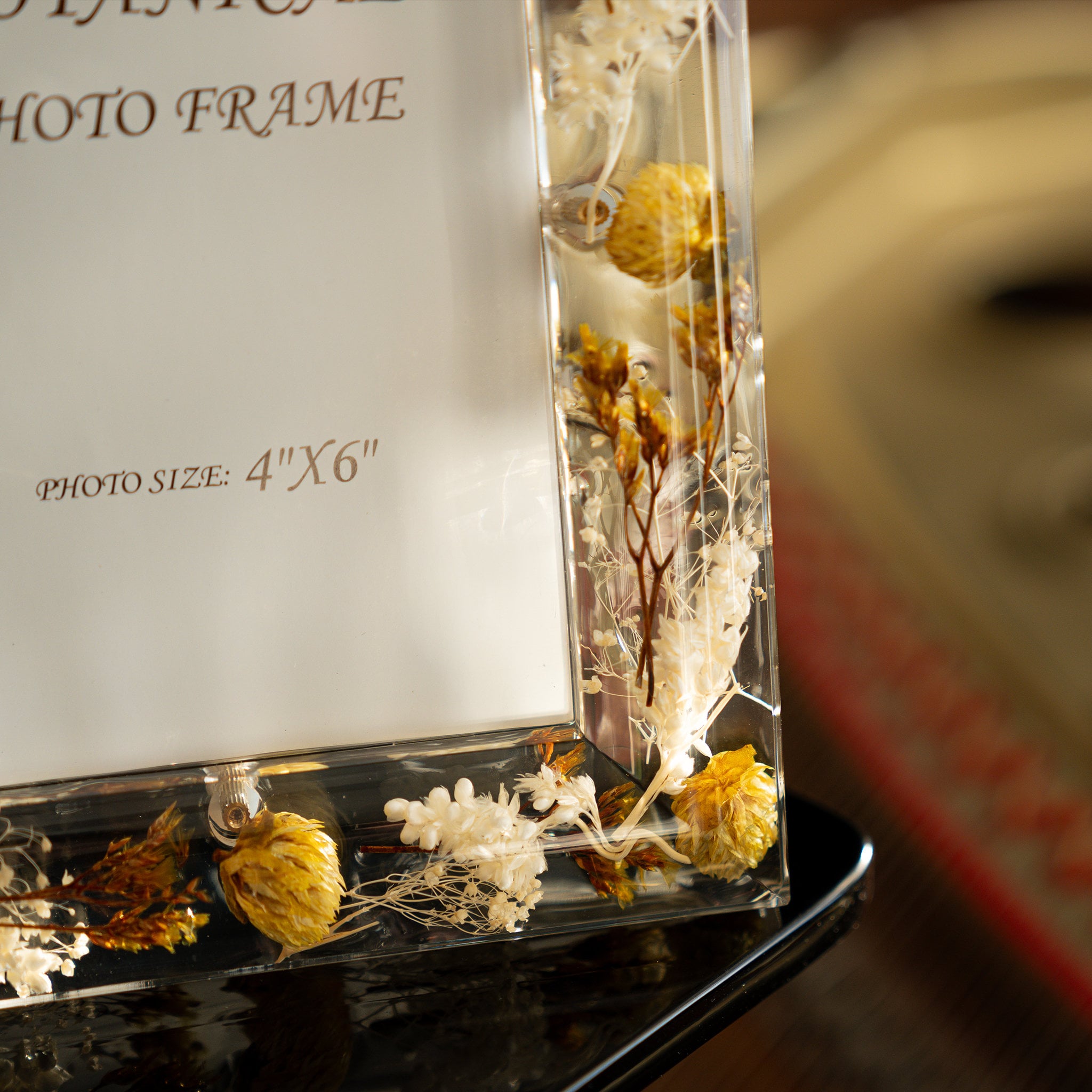 Resin Pressed Botanical Dried Flower Photo Frame - Perfect Gift for HER | Housewarming Gift | Wedding Gift | Bridesmaids Gift | 4x6 5x7