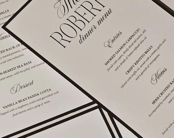 Modern Wedding Stationery Template Bundle: Menu, Table Numbers, Placecards (Digital Download)