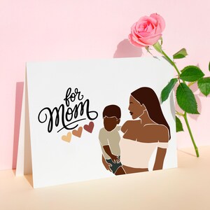 Afdrukbare download Moederdagkaart van zoon tot moeder