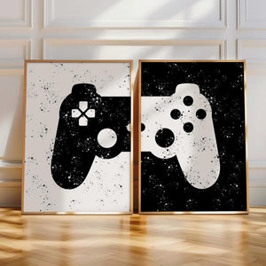 Video Game Posters, Set of 2 Gaming Wall Art Prints, Printable Boys Bedroom Decor, Gamer Gift for Boys, Games Room Decor, Gaming Prints