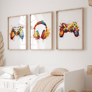 Gaming Poster, Gaming Prints, Gaming Wall Art, Gaming Room Decor, Gamer Gift, Gamer Prints, Boys Bedroom Decor, Video Game Print, Son Gift