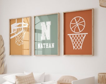 Personalized Basketball Wall Art: Custom Name Prints (Digital Download)
