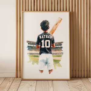 Personalized Cricket Art Print, Custom Cricket Wall Art, Cricket Gift for Boys Bedroom Decor, Cricket Player, Cricket Poster, Boys Wall Art