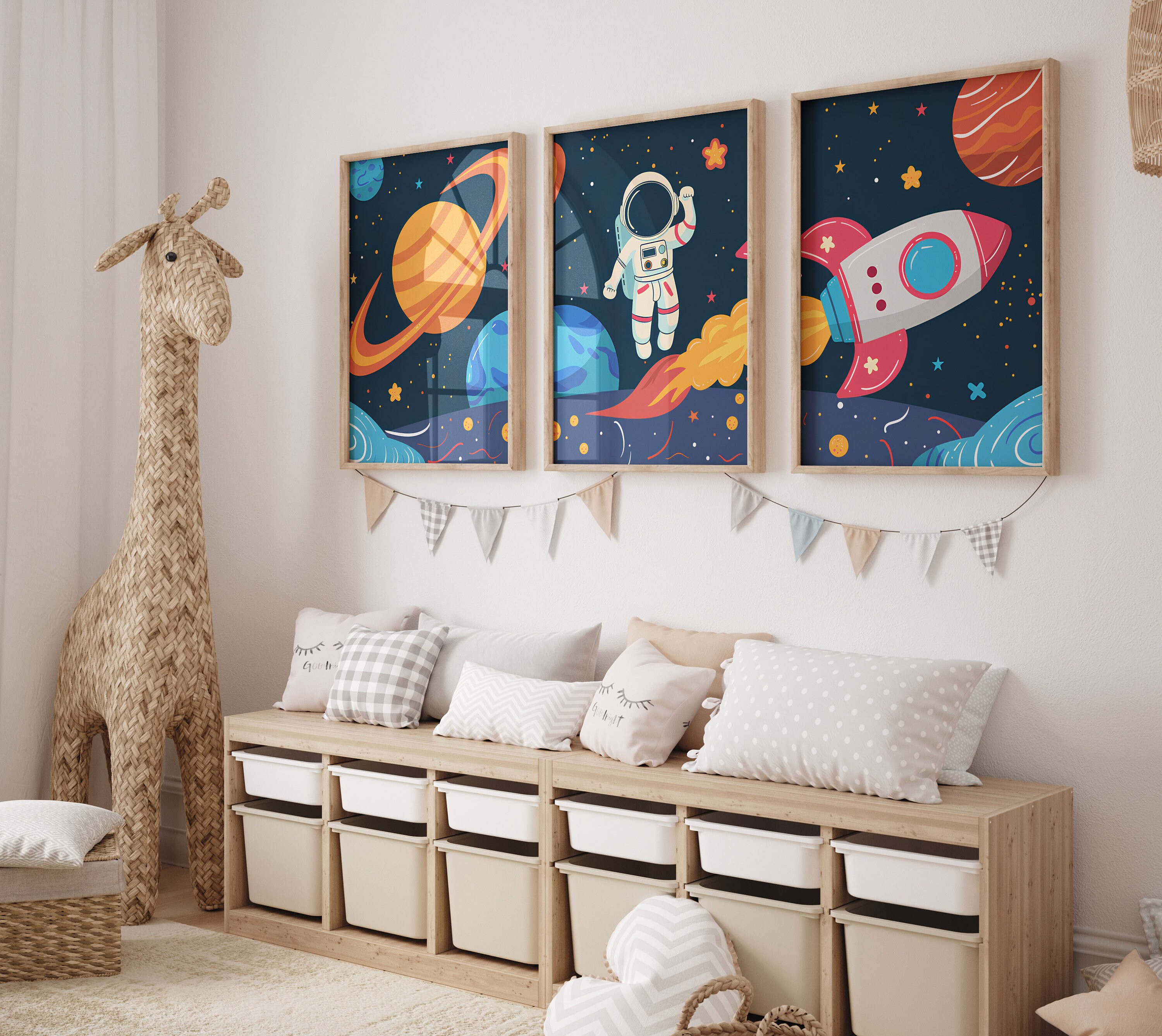 Nursery Space Themed Prints, Outer Space Printable Wall Art, Space ...