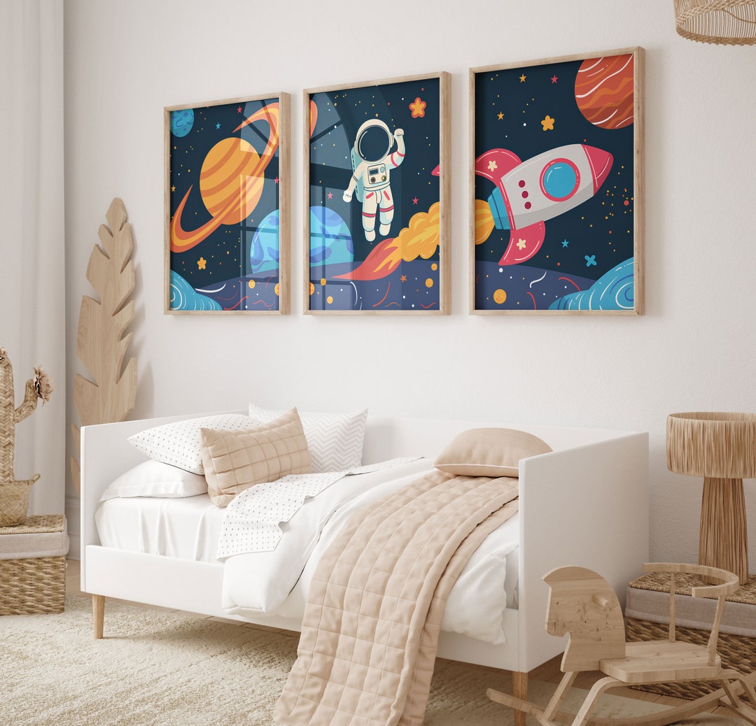 Nursery Space Themed Prints, Outer Space Printable Wall Art, Space ...