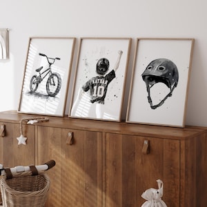 Personalized BMX Posters for Boys, Custom Name & Number BMX Wall Art, Bike Prints, BMX Gift for Boys Bedroom Decor, Digital Download