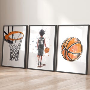 Personliga basketkonsttryck: Pojkrumstryck (digital nedladdning) bild 3