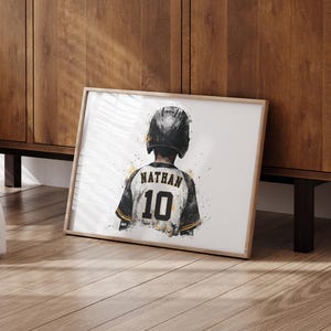 Personalized Baseball Wall Art for Boys Bedroom Decor, Baseball Art, Landscape Baseball Poster, Baseball Gift for Boys Room, Custom Baseball