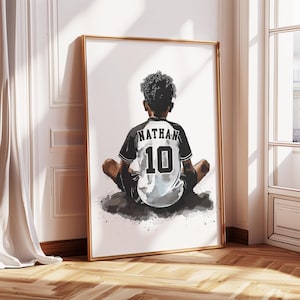 Personalized Soccer Gift for Boys Bedroom Decor, Personalized Soccer Wall Art Print, Kid Bedroom Soccer Decor, Soccer Print, Soccer Poster