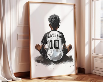 Personalized Soccer Poster: Boys Bedroom Decor (Digital Download)