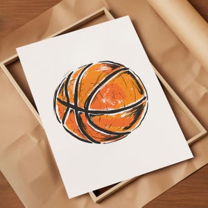 Personliga basketkonsttryck: Pojkrumstryck (digital nedladdning) bild 6