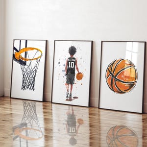 Personliga basketkonsttryck: Pojkrumstryck (digital nedladdning) bild 2