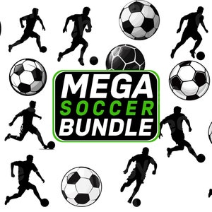 Soccer SVG Bundle, Soccer SVG Cut Files for Cricut, Soccer Vector Set, Soccer Clipart, Soccer Ball SVG, Soccer Silhouette Soccer Player Ball