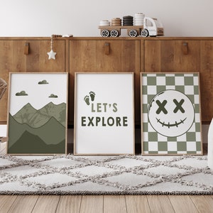 Jungen Wand Kunst Drucke, Kinderzimmer Bilder, Smiley Print, Kinderzimmer Dekor, digitale Kunst für Jungen Geschenk