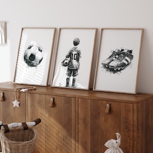 Personalized Soccer Prints, Soccer Nursery Wall Art, Soccer Gift for Boys Bedroom Soccer Decor, Soccer Jersey, Soccer Poster for Kids