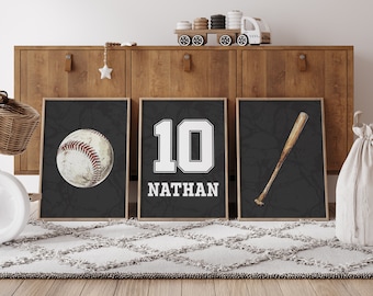 Personalized Baseball Nursery Prints: Boys Room Decor (Digital Download)