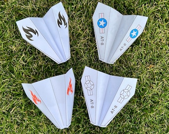 4 Papierflieger Drucken und Falten Designs Aktivität mit detaillierten Anweisungen | Digitaler Download