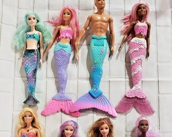 Lot 8 Barbie Mermaid KEN Merman Dreamtopia Fairytopia Color Beach Ken Doll - Lot G