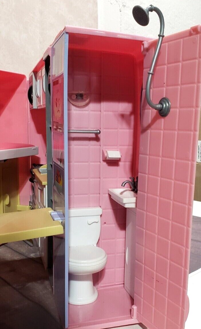 Barbie Camper Hot Tub Party Bus Spa Pink Vehicle Mattel Lights Etsy