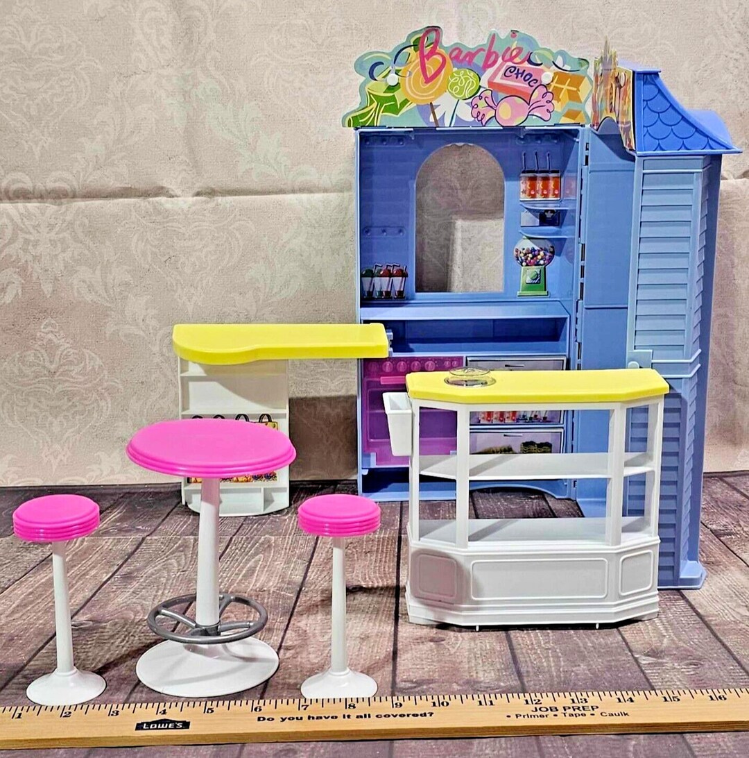 Lot Barbie Doll Dollhouse Furniture Barbie Bake Shop & Cafe - Etsy