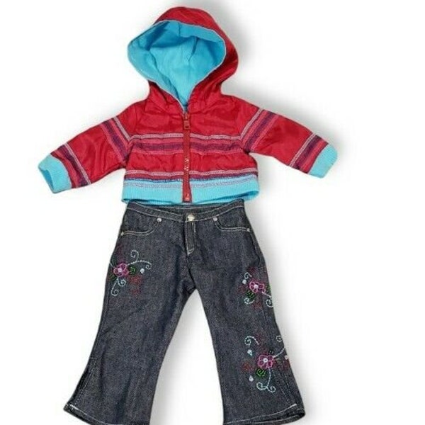 American Girl Meet Outfit Ready For Fun Jacket Beaded Bling Jeans 18" Doll Outfit Clothes Just Like You