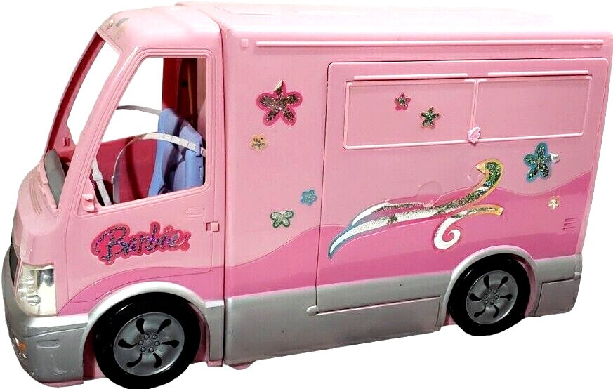 Barbie Camper Hot Tub Party Bus Spa Pink Vehicle Mattel Lights Etsy