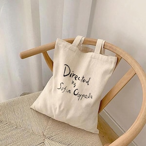 Directed by Sofia Coppola Canvas Cotton Tote Bag 90s Tumblr Coquette Aesthetic Tote Cool Girl Lost In Translation Film Marie Antoinette