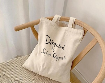 Bolsa de lona de algodão com estampa do filme Sofia Coppola