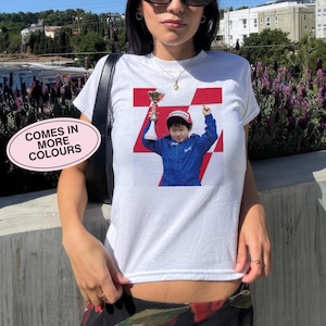 Camiseta de mujer con foto vintage de Yuki Tsunoda para bebé, camiseta retro para entusiastas de los autos, regalo para amantes de las carreras, regalo divertido, ropa de F1, camiseta