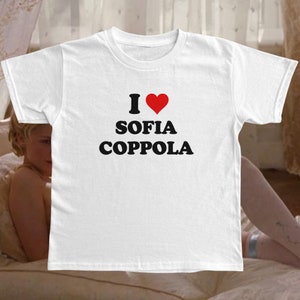 I Heart Sofia Coppola Baby Tee I Love Sofia Coppola y2k T-Shirt Vintage Women&#39;s Baby Tee