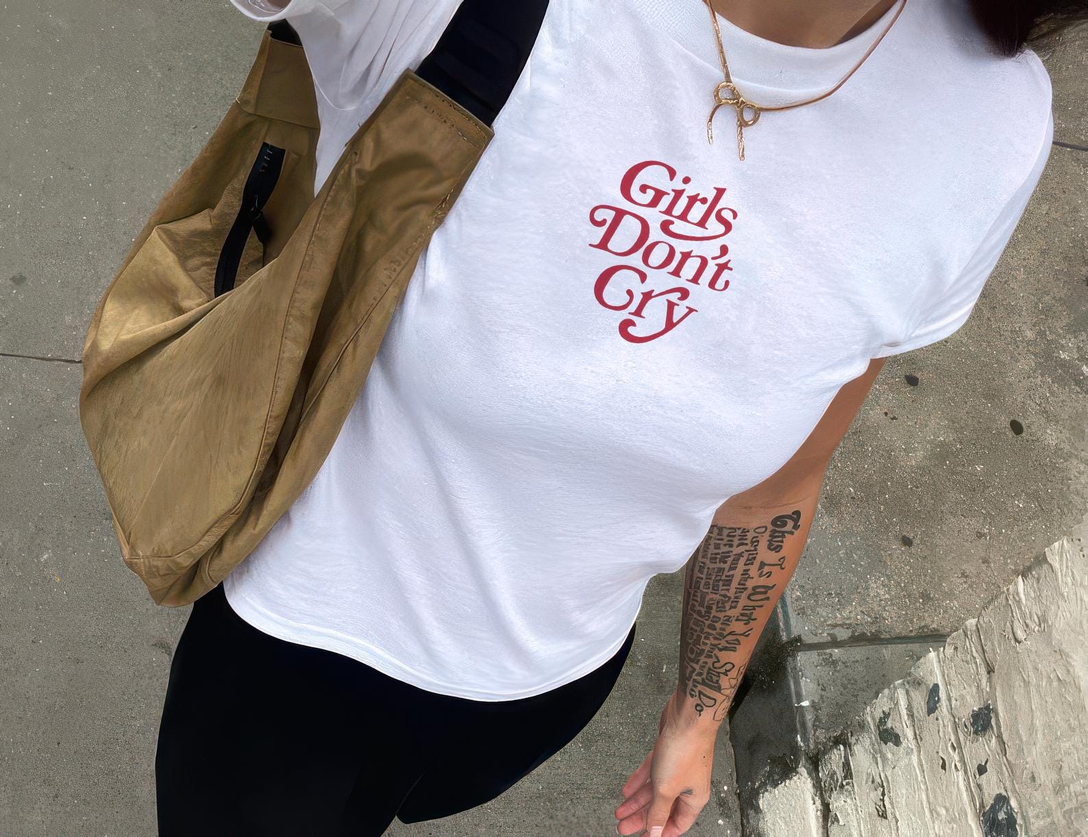 Cute Retro Girls Don't Cry Kids Tee, Trending Typography