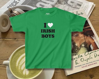 I Love Irish Boys Baby Tee St Patty's Day y2k Baby Tee St. Patrick's Day Baby Tee Luck of the Irish Vintage Aesthetic