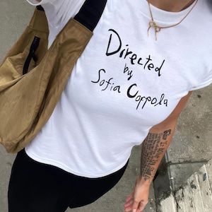 Directed by Sofia Coppola Handwriting Coquette Baby Tee | Quality 100% Cotton Shirt | Sustainably made