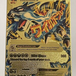 Lucario Mega EX Card paper Card With Charizard 69/106 Custom -  Israel