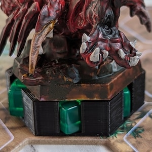 Deep Rock Galactic the Board Game. Health cube token holders, 6x, 3 small + 3 large for Miniatures Minis. UK Seller