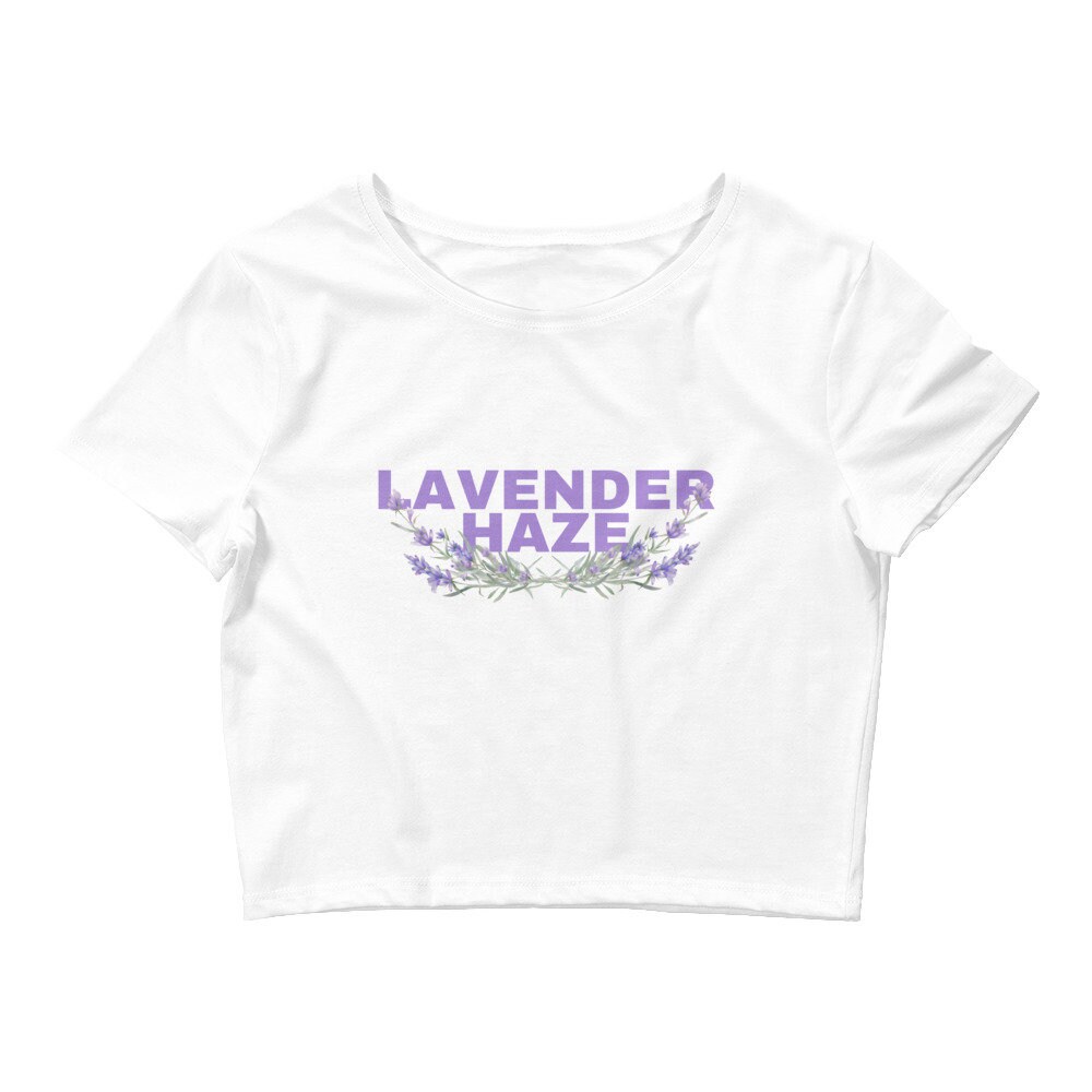 Lavender Haze Taylor Crop Top Shirt, Taylor Flowy Cropped Tee
