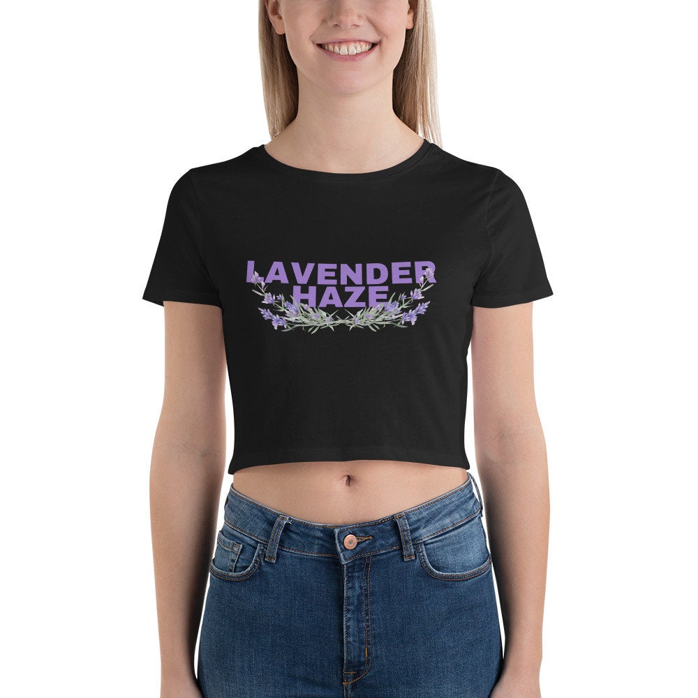 Lavender Haze Taylor Crop Top Shirt, Taylor Flowy Cropped Tee