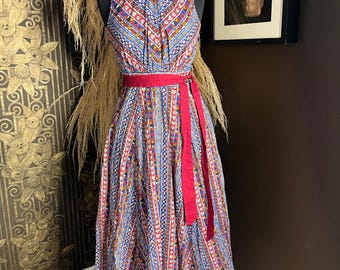 WAYWARD FANCIES afric Print Dupioni Shift Shirt Dress